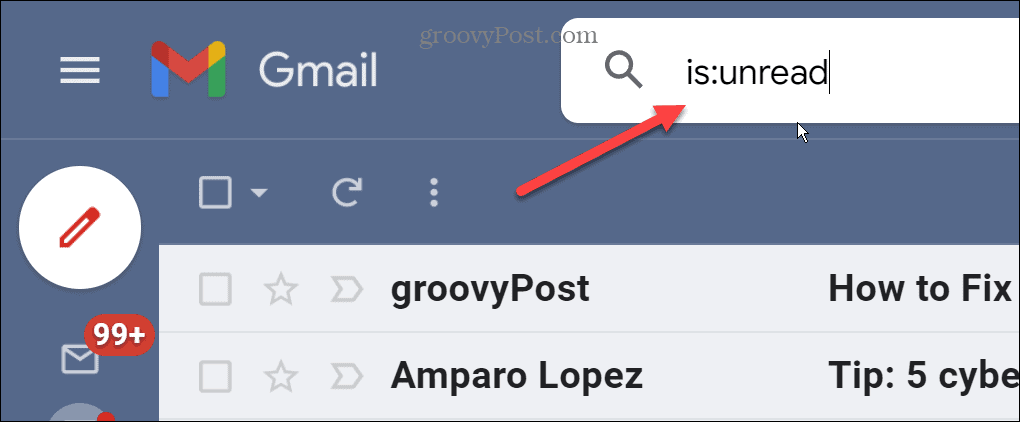 Encuentra correos electrónicos no leídos en Gmail