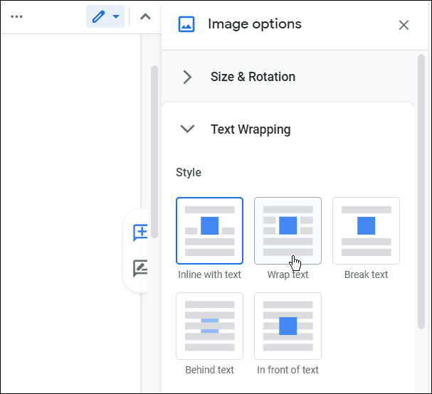  envolver texto cómo superponer imágenes en google docs