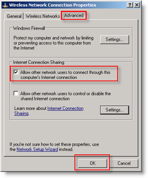Cómo configurar una conexión de red de PC virtual utilizando una tarjeta inalámbrica y un adaptador de bucle invertido