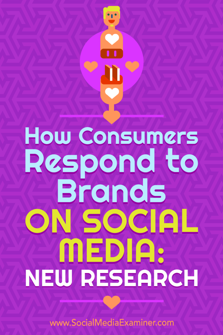 Cómo responden los consumidores a las marcas en las redes sociales: nueva investigación de Michelle Krasniak en Social Media Examiner.