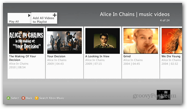 Listas de reproducción de música de Xbox