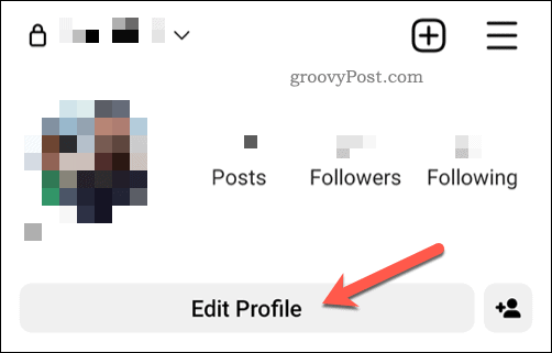 Botón editar perfil en Instagram