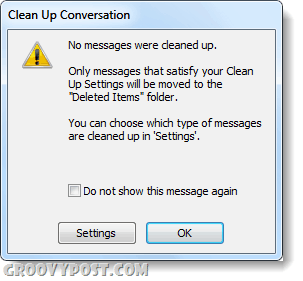 Outlook 2010 no hay correos electrónicos para limpiar