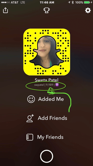 Puede ver el puntaje instantáneo de cualquier usuario de Snapchat que lo esté siguiendo.
