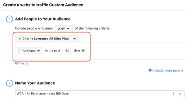 Crea una audiencia similar a Facebook, paso 2.