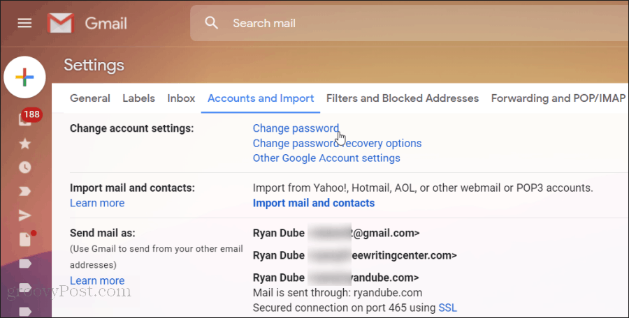restablecer la contraseña de gmail