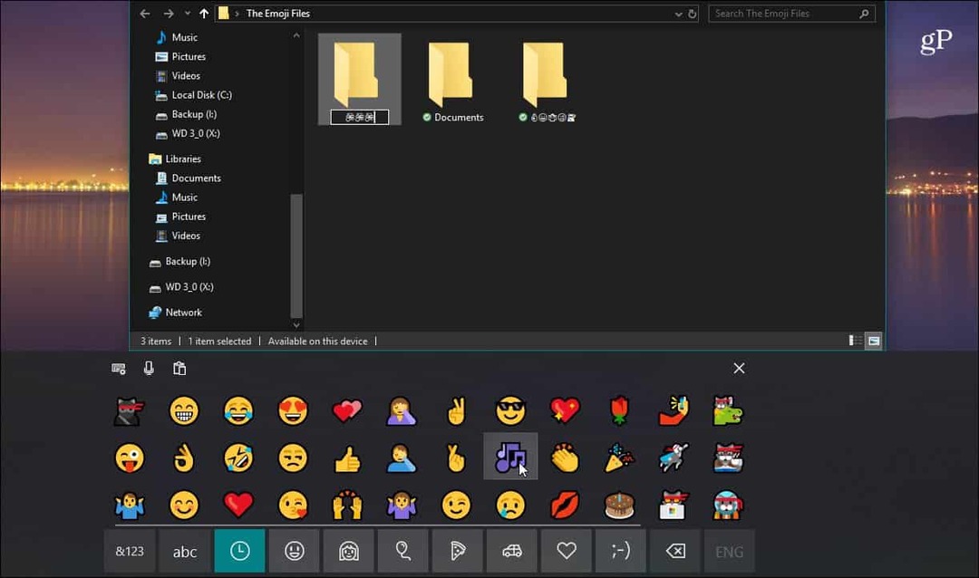 Cómo usar Emoji para nombrar archivos y carpetas en Windows 10