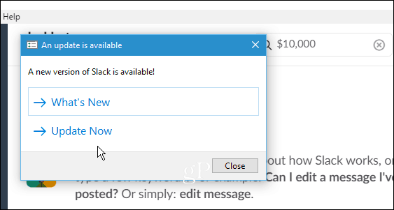 Aplicación de escritorio Slack Windows 10 Beta actualizada, obtiene mejor soporte de notificaciones