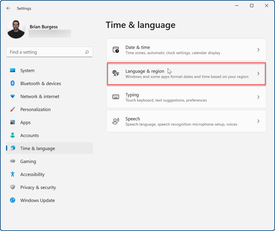 ajustar la configuración de la región en Windows 11