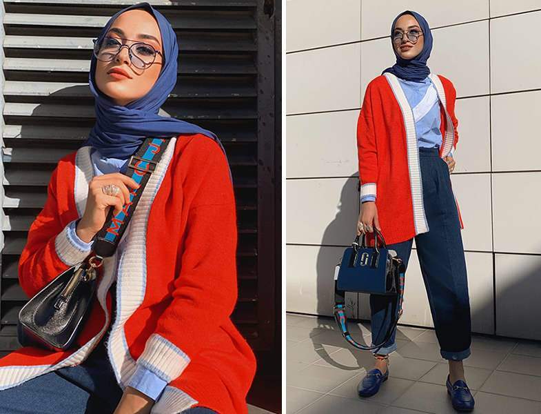 Modelos de cárdigan que destacan en la moda hijab de 2021 | ¿Cómo combinar cárdigans?