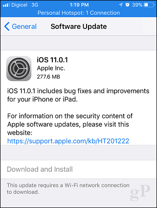 Apple iOS 11.0.1 lanzado y debe actualizar ahora