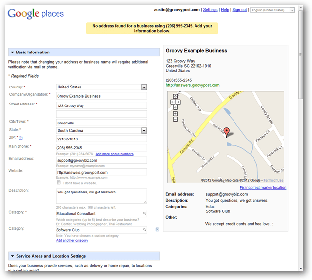 crear una nueva lista local de google maps