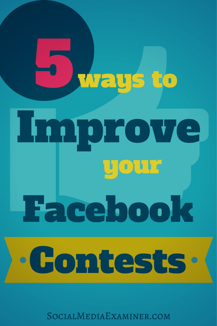 cómo mejorar los concursos de facebook