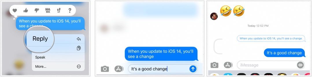 Mensajes en línea de iOS 14