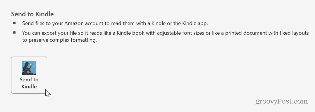 Enviar documentos de Word a Kindle 