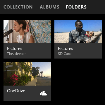 aplicación de fotos windows 10 mobile