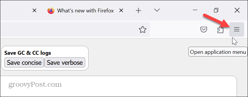 botón de menú de Firefox