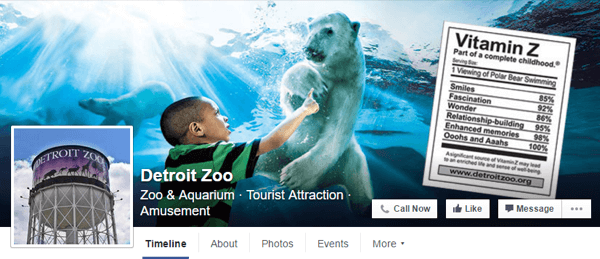 foto de portada de facebook zoológico de detroit