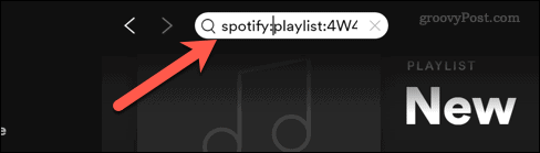 Búsqueda de Spotify por URI de lista de reproducción