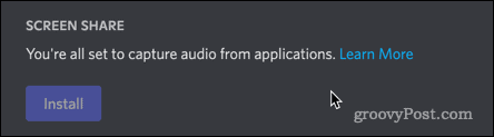 plugin de audio discord instalado