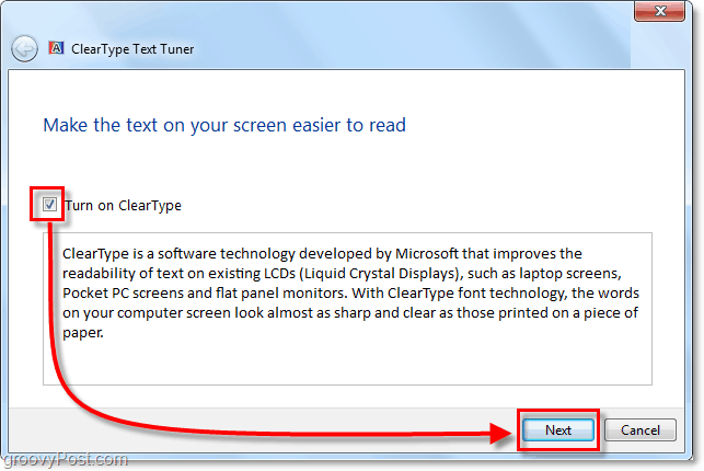 Cómo leer texto en Windows 7 más fácilmente con ClearType