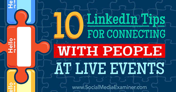 usar linkedin para conectarse con personas en eventos en vivo