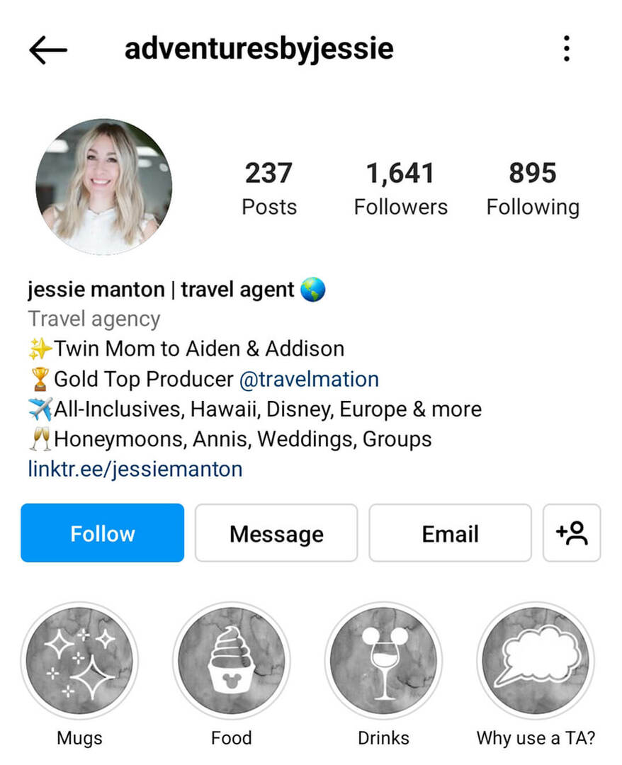 instagram-bio-adventuresbyjessie-negocio-nombre-ejemplo
