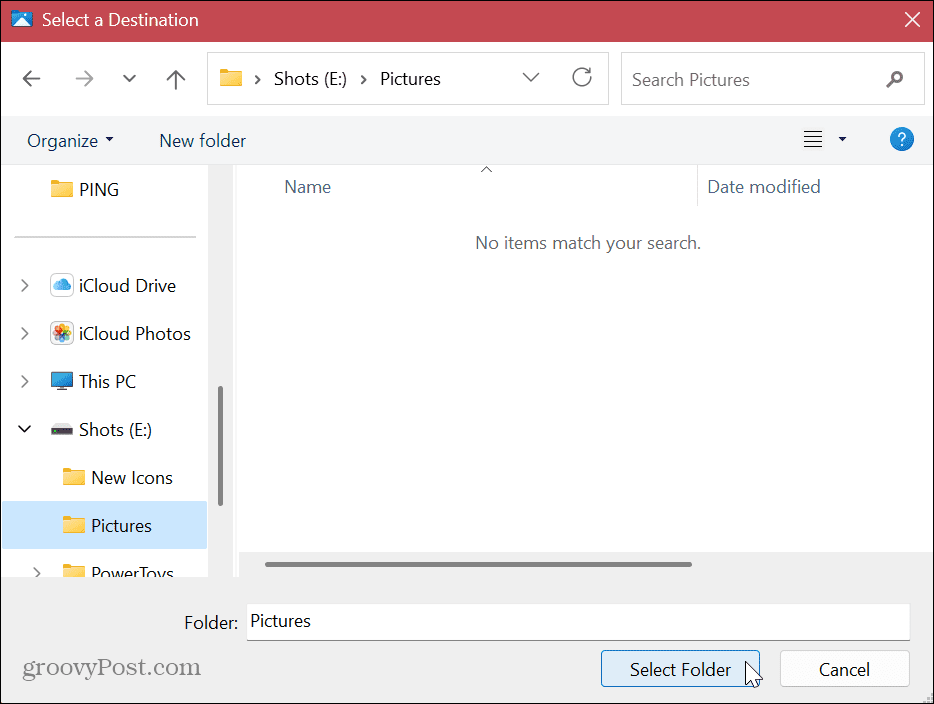Mover carpetas de usuario predeterminadas en Windows 11