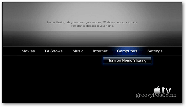 Apple TV enciende Compartir en casa