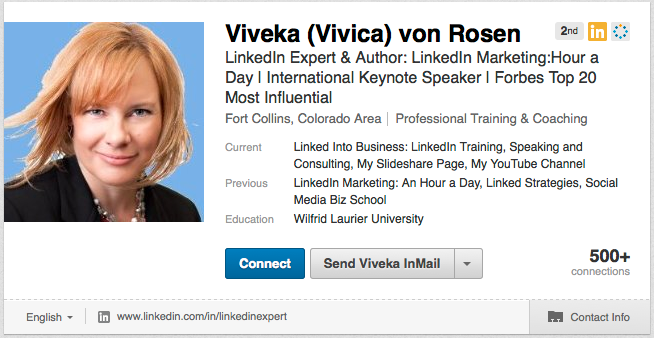 viveka von rosen perfil de cuenta de linkedin