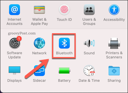 Abrir el menú de configuración de Bluetooth en Mac