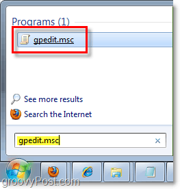 acceder al editor de políticas de grupo (gpedit.msc) desde el orbe de inicio de windows 7 (menú)