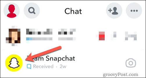 Abre el ícono de amigo en Snapchat