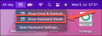 visor de teclado mac show