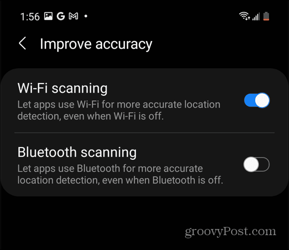 Android Samsung Wi-Fi Escaneo Calibrar Google Maps