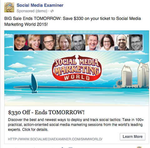 Anuncio de Facebook SMMW15