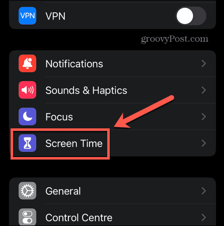 configuración de tiempo de pantalla del iphone
