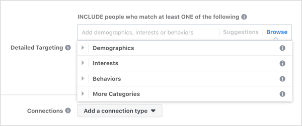 Explore las opciones de orientación detalladas para anuncios de Facebook.