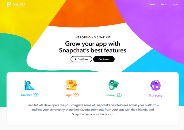 Snap Inc. presentó Snap Kit, un completo kit para desarrolladores que permite a los creadores de aplicaciones llevar algunas de las mejores partes de Snapchat a sus aplicaciones.