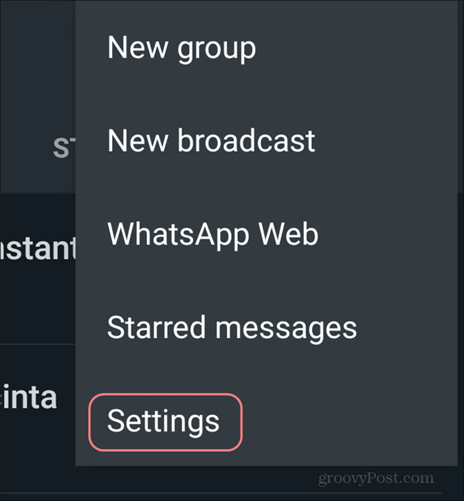 Eliminar la configuración de la cuenta de WhatsApp