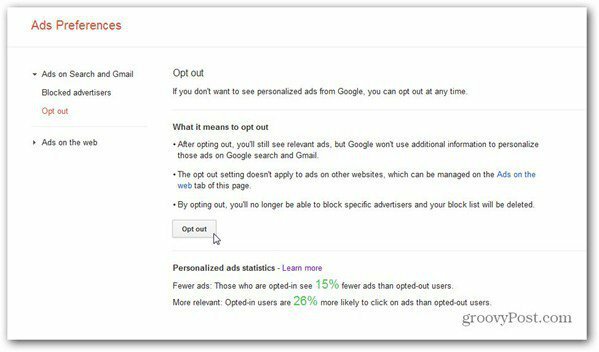 administrador de preferencias de anuncios de google optar por la búsqueda gmail