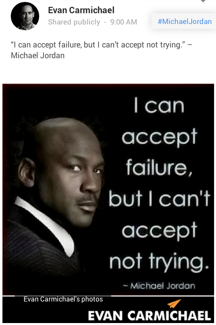 imagen de marca de una cita de michael jordan en google +