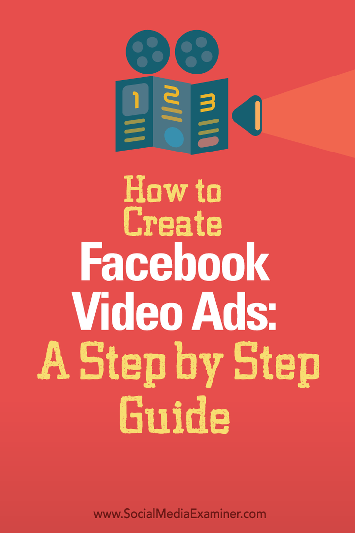 cómo crear anuncios de video de Facebook