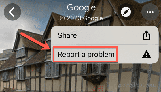 google maps reportar un problema