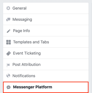 Envíe a la pestaña Descubrir de Facebook Messenger, paso 1.