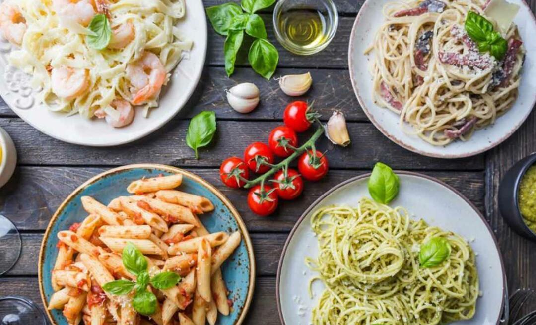 ¡Las recetas de pasta más diferentes! 4 tipos de recetas de pasta para el día nacional de la pasta