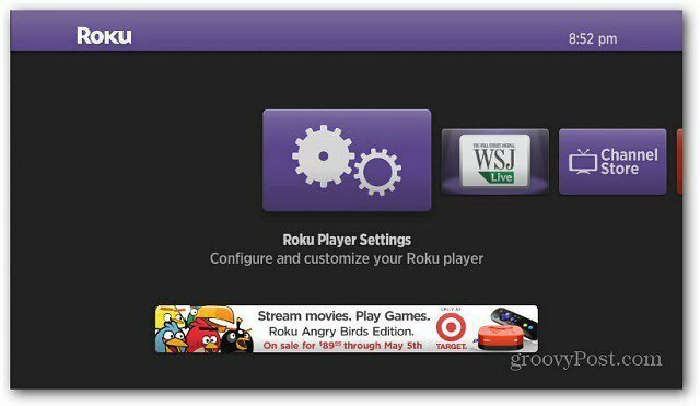 Configuraciones de Roku