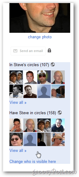google + perfil circle