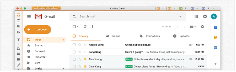 Kiwi para Gmail