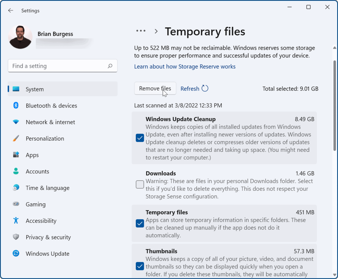 eliminar archivos temporales Windows Update Cleanup